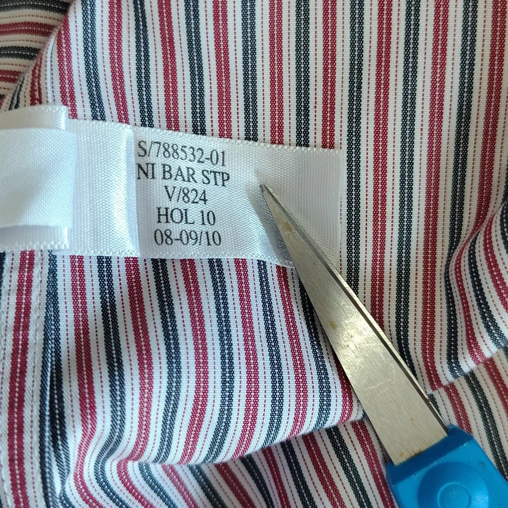 Banana Republic Dress Shirt Sze L 16-16 1/2 Classic Fit Tailored Office Striped